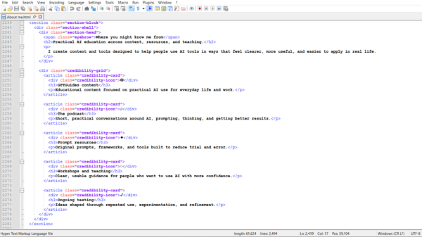 How to edit HTML code for DIY web design with AI